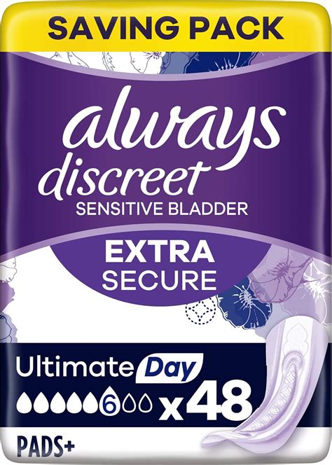 Always Discreet Incontinence Pads Plus Women Ultimate Day 48 High