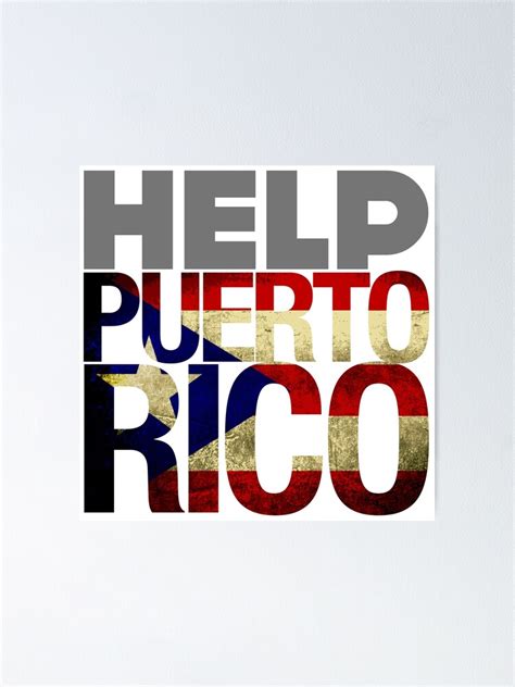 Help Puerto Rico Text Puerto Rican Flag Inside Puerto Rico Words