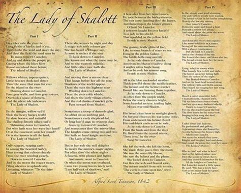 The Lady Of Shalott Alfred Lord Tennyson Poem 10x8 Print Etsy The