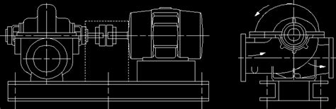 Split Case Pump DWG Block For AutoCAD Designs CAD