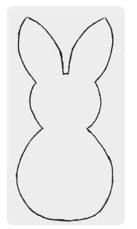 Bunny Peep Template In 2020 Bunny Templates Holiday Inspiration Crafts
