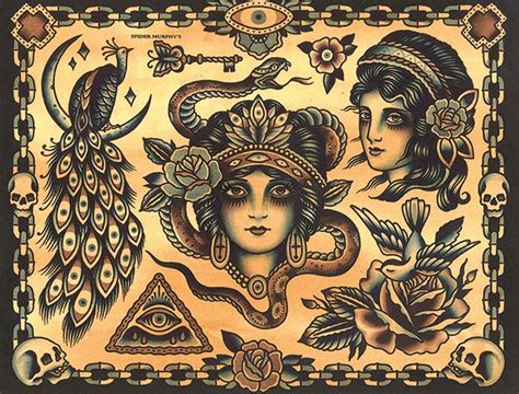 Timeless, quality tattooing since 1996. Spider Murphy's tattoo flash Vol. 2 - East Street Tattoo ...