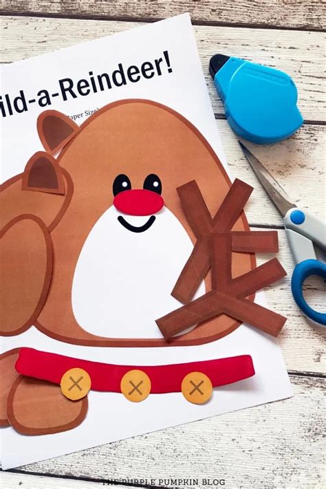Build A Reindeer Printable Free Printable Paper Reindeer Template