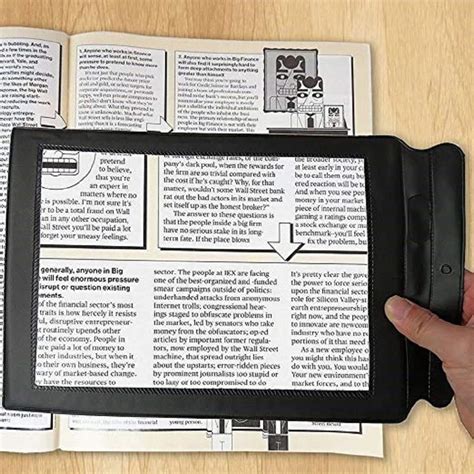 buy a4 full page reading magnifier 3x handheld reading aid plastic rectangular magnifying