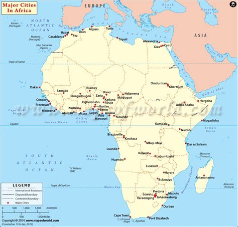 You are free to use above map for educational purposes (fair use), please refer to the nations online project. Major Cities in Africa | Cities in africa, Africa, Map of continents