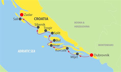 Dubrovnik map by openstreetmap project. Adriatic Travel Inc. » Dubrovnik to Zadar (One Way) Deluxe ...
