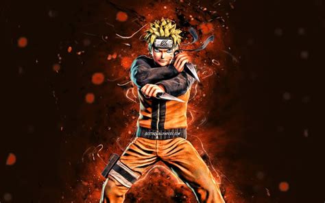 Herunterladen Hintergrundbild Uzumaki Naruto 4k Orangefarbene