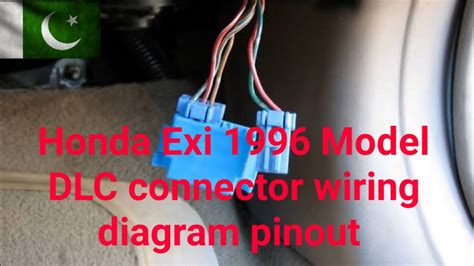 Honda Exi 1996 Model Scanner Connector Dlc Wiring Diagram Pinout Dlc
