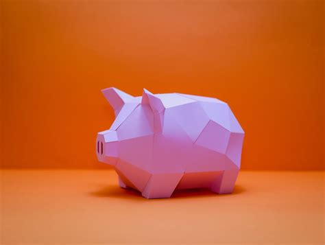 Pig Sculpture Papercraft 3d Paper Craft Pig Sculpture Diy 3d Low