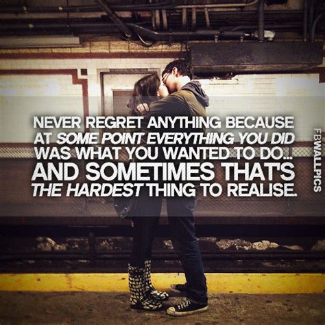 So learn from your mistakes and move on. Never Regret Anything Advice Quote Facebook Picture - FBCoverStreet.com