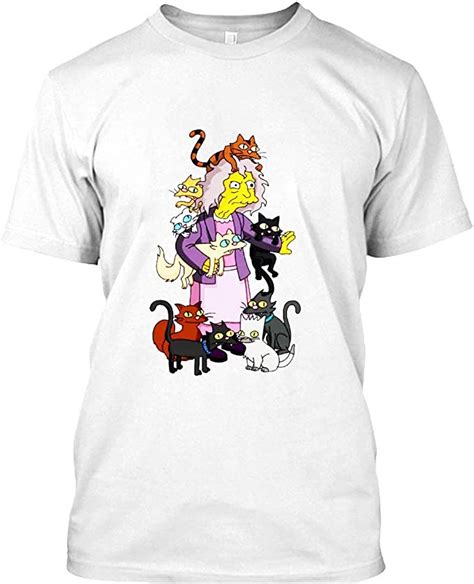 Simpsons Crazy Cat Lady T Shirt T Tee Graphic For Womens Man Clothing