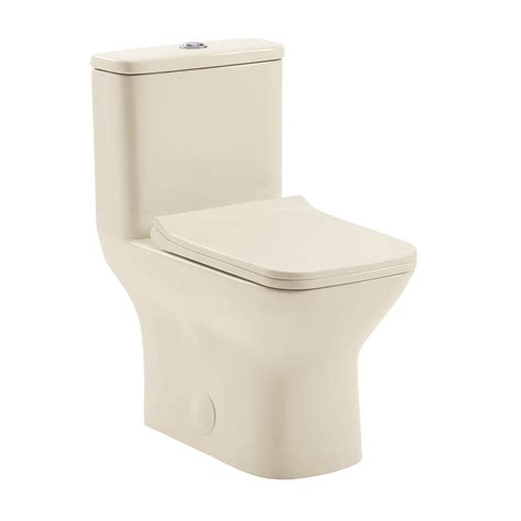 Carre One Piece Square Toilet Dual Flush 1116 Gpf In Bisque