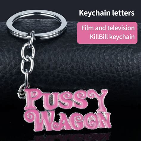 key chain film and television kill bill electroplating key chain pussy wagon alloy drip pendant