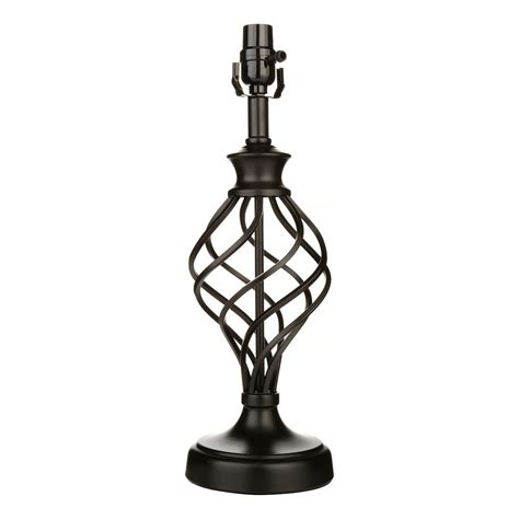 Better Homes And Gardens Twisted Iron Cage Lamp Base Black