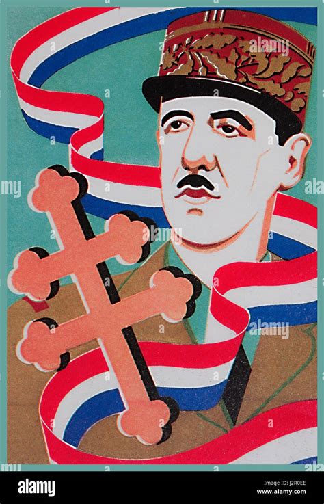 De Gaulle 1940 Ww2 Affiche De Propagande Française Pour Le Général De