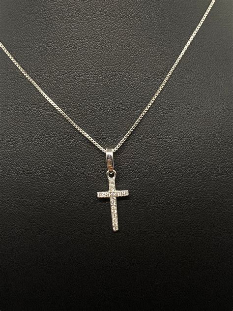 025 sterling silver cross womens necklace etsy