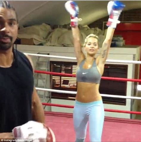 Rita Ora Shows Off Her Washboard Abs As She Packs A Punch While