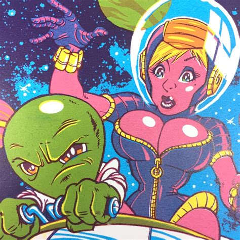 Mars Needs Women Aliens And Pin Ups Screen Print By Steve Chanks Etsy