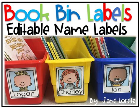 Free Printable Book Bin Labels