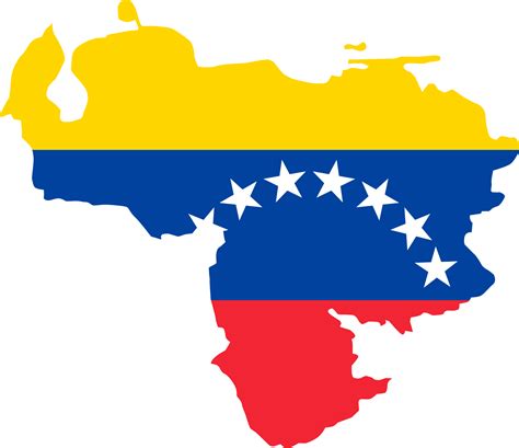 Venezuela Map City Color Of Country Flag 12177235 Png