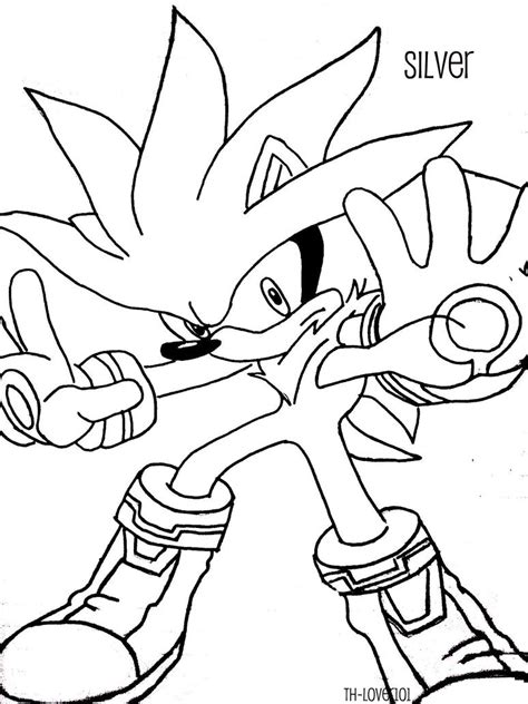 Silver The Hedgehog Coloring Pages Coloring Pages