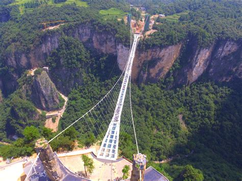 Worlds Highest And Longest Glass Bridge Open In China