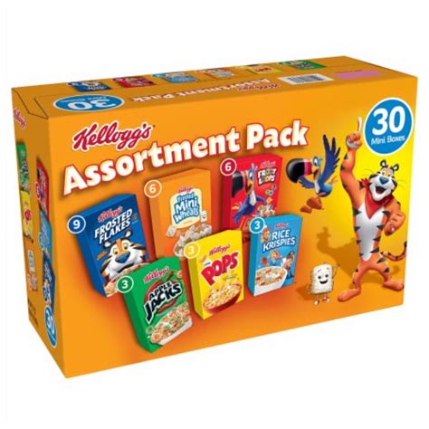 Kellogg S Assortment Pack Variety Pack Breakfast Cereal 32 7 Oz