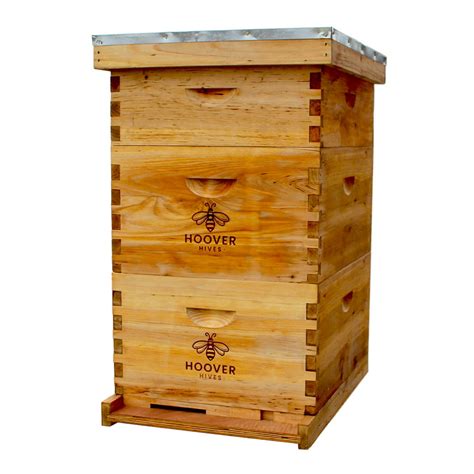 Hoover Hives Natural Bees Wax Coated 10 Frame Bee Hive Includes Frames