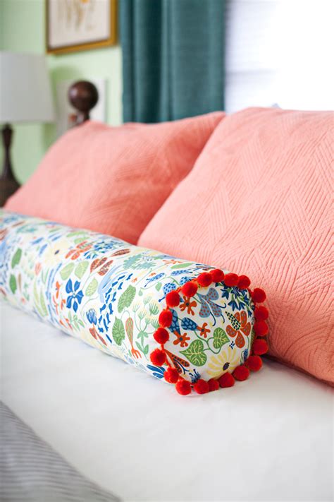 I thrifted a very beautiful. How to Make a Bolster Pillow - A Beautiful Mess