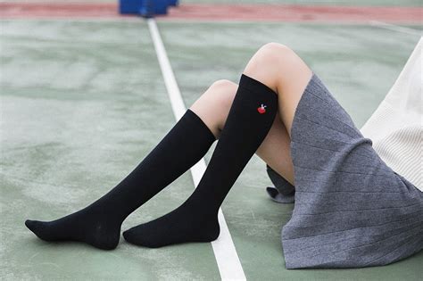 New Trend Embroidery Leg Socks Half Pile Socks Cute Girl In Tube Cotton