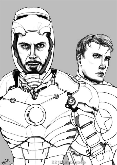 Iron Man And Captain America Lines By Cannorachan On Deviantart