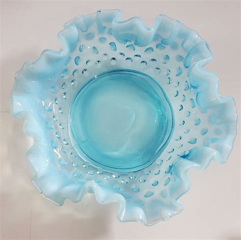 Vintage Fenton Blue Opalescent Hobnail Small Glass Small Candy Etsy Ireland