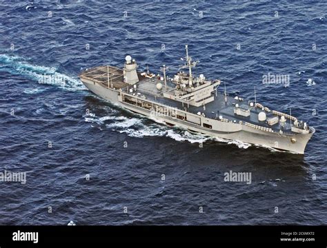 The Us Navy Usn Amphibious Command Ship Uss Blue Ridge Lcc 19