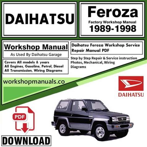 Daihatsu Feroza Workshop Repair Manual Workshop Repair Manuals