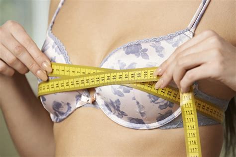 Woman Measuring Her Bra Size With Tape Measure Stock Image Image Of Feminine People 49879381