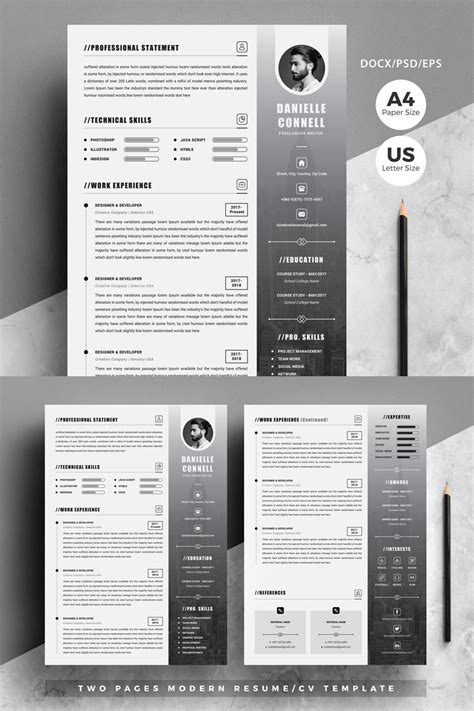 Formatting your cv correctly is necessary to make your document clear, professional and easy to read. Modern Cv - Danielle Connell Resume Template #94544