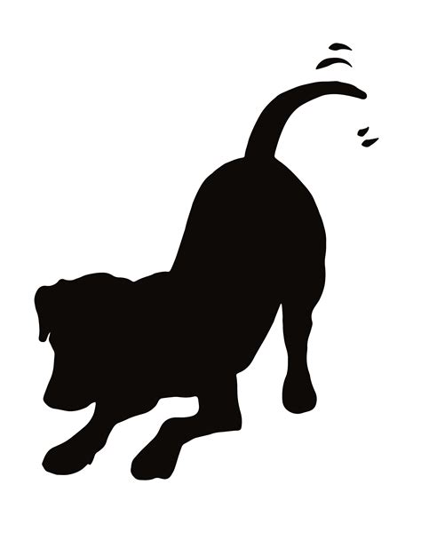 Playful dog silhouette clip art (png). | Dog clip art, Dog ...