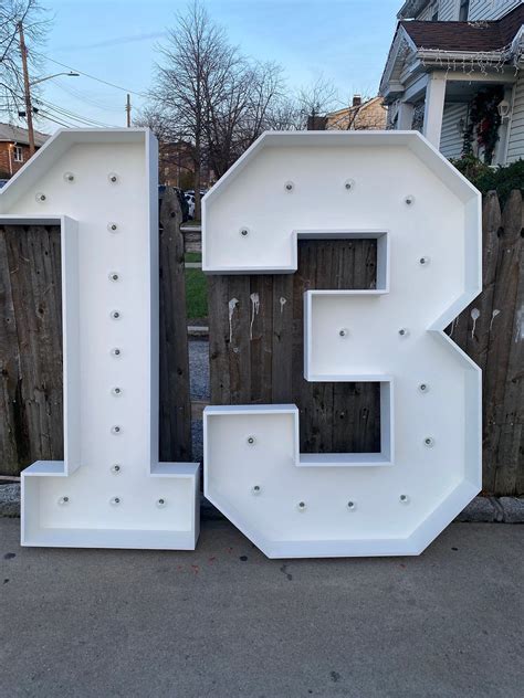 4ft Marquee Numbers Template Free