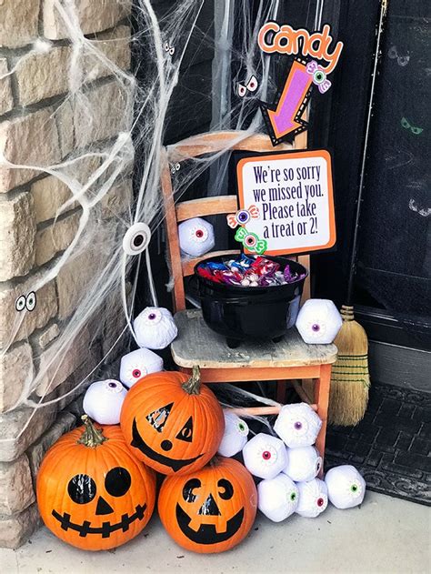 Halloween Front Porch Candy Bucket Decor 100 Directions