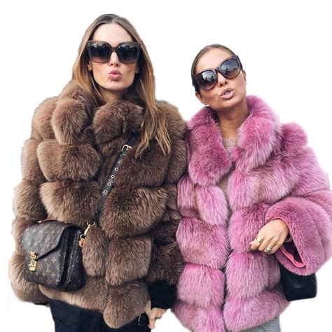 Elegant Faux Fur Coat Women Winter Thick Warm Luxury Fake Fur Coat 2018