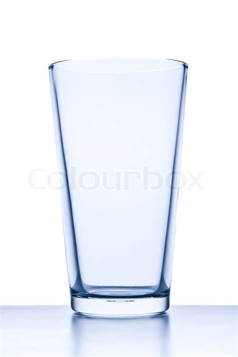 Empty Glass Isolated On White Stock Image Colourbox