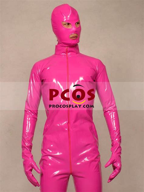 Pink Pvc Catsuit Shiny Metallic Zentai Suit B066 Best Profession