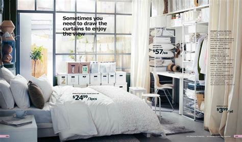 Elegant colors of white combined with grey or cream offer versatility. ikea small bedroom with no closet