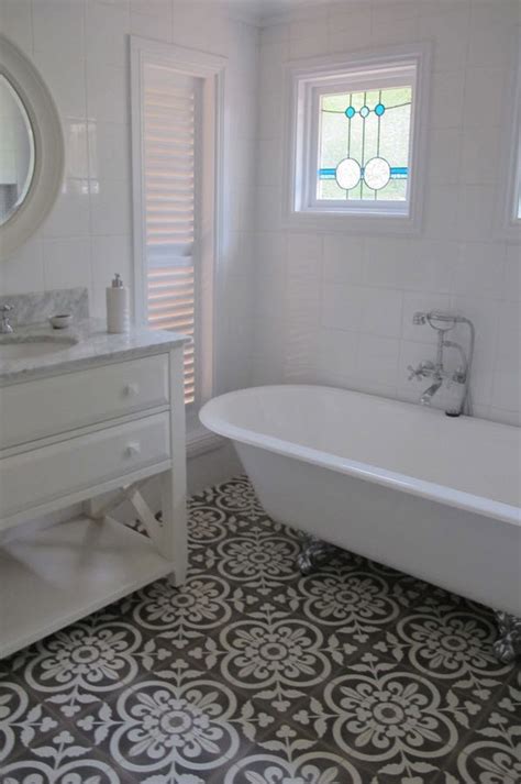 Get inspiration for baths, toilets, showers, vanities and more. 37 black and white mosaic bathroom floor tile ideas and ...
