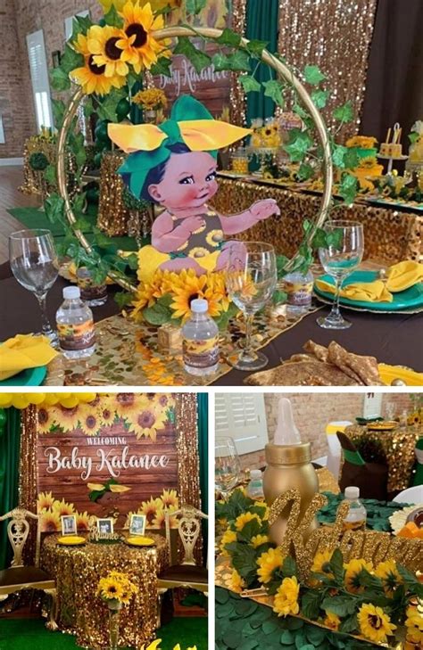 Karen's sister and niece's from tic tac toy are here to help! Rustic Sunflower Baby Shower Ideas and Photos