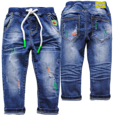 4041 0 4 Years Hole Soft Denim Jeans Pants Baby Jeans Kids Trousers