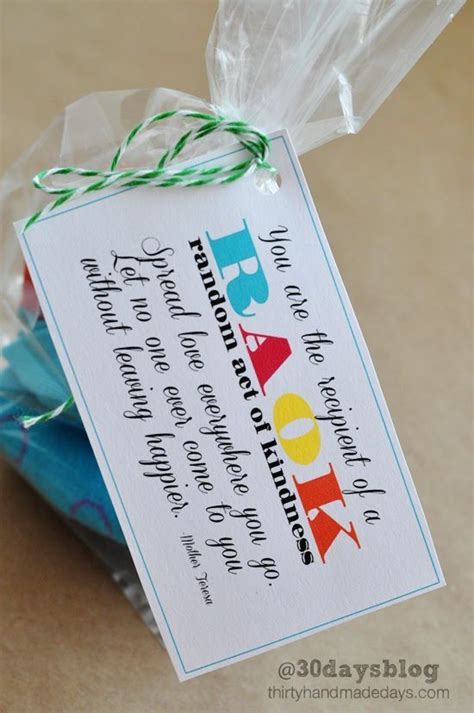 Random Act Of Kindness Tag Christmas Crafts For Ts Random Acts Of