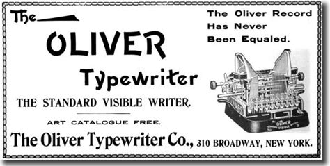 Jamess Typewriter Collection Oliver No 5