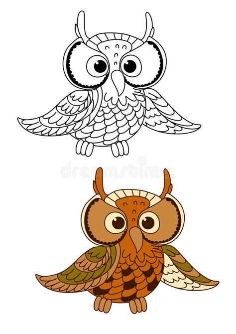 Cartoon Great Horned Owl Stock Illustrations 157 Cartoon Great Horned