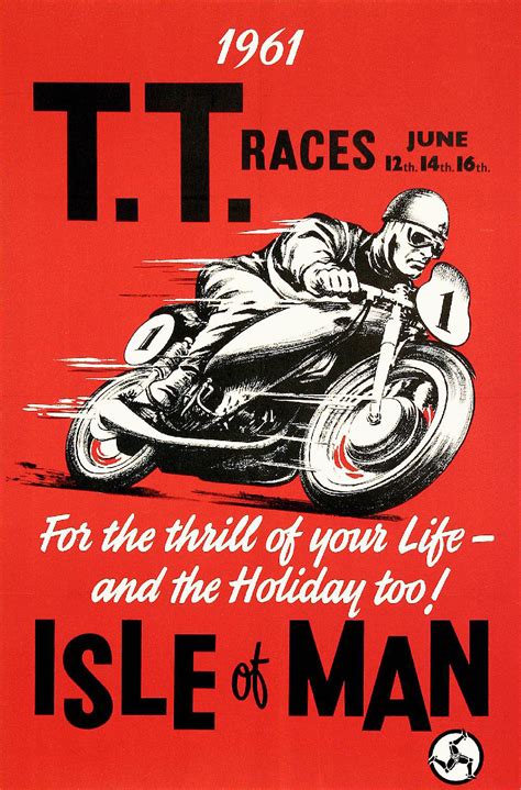 Isle of Man TT 1961 Poster - (SILODROME)
